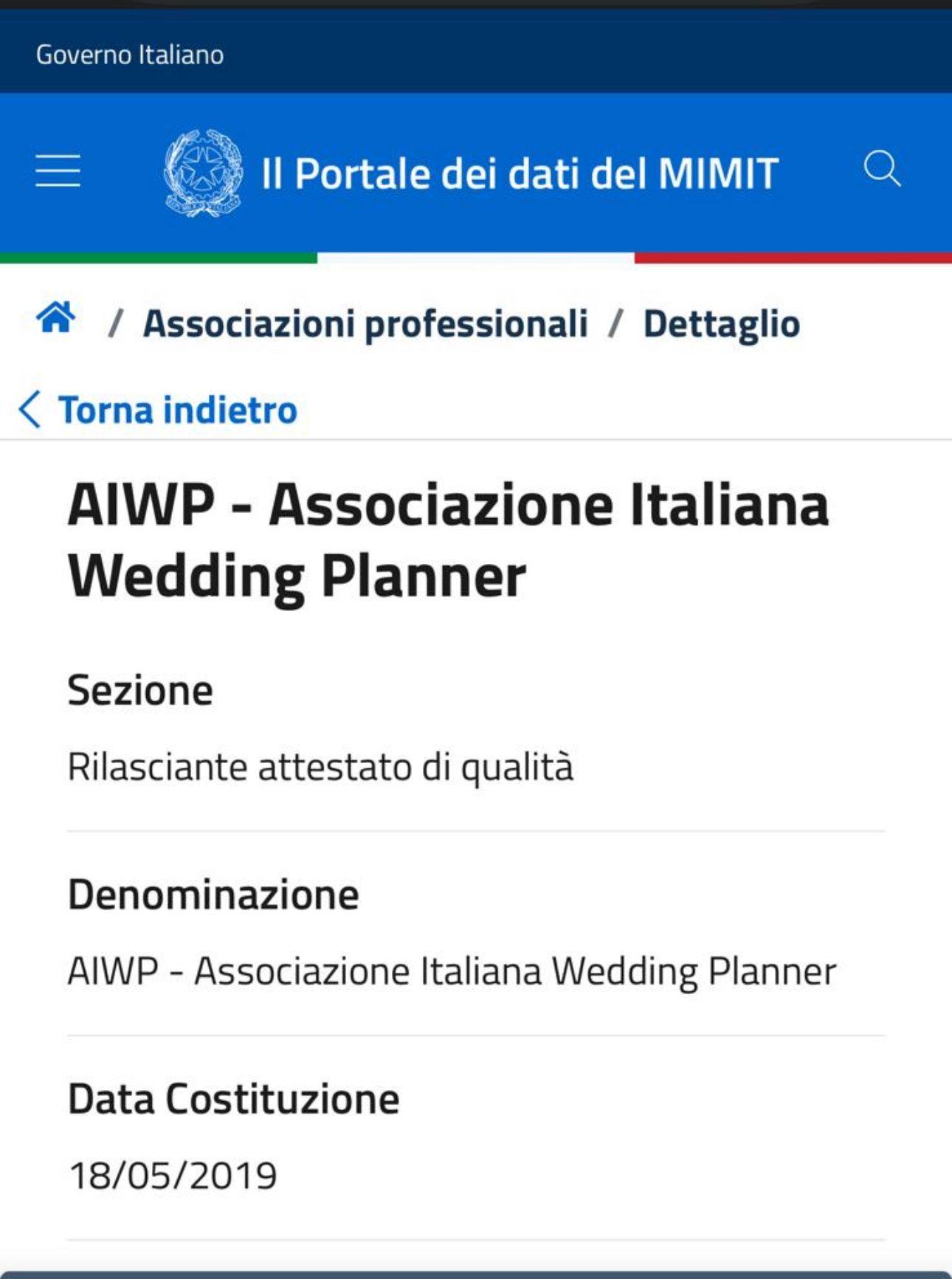 AIWP nel Portale MISE